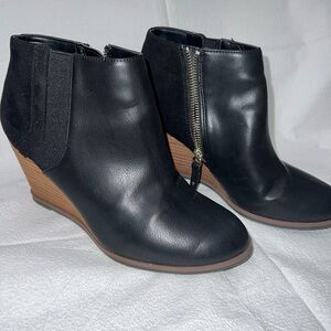 Dr. Scholls Boots Be Energized Memory Foam Womens Wedge Ankle Size 8M